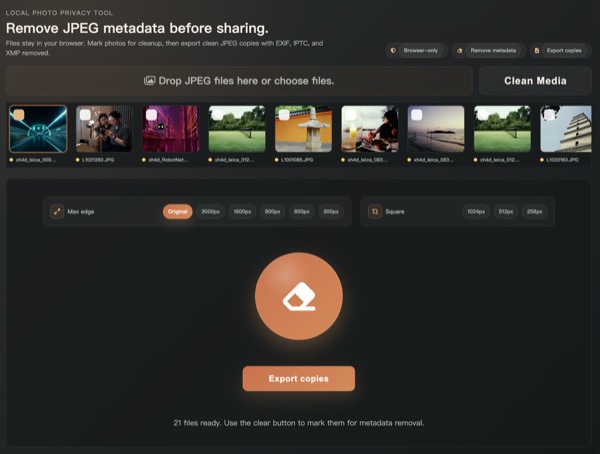 Fotometa Metadata Cleaner screenshot