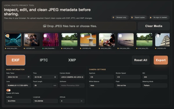 Fotometa Metadata Editor screenshot